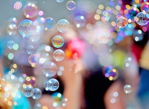 with an open heart bubbles 